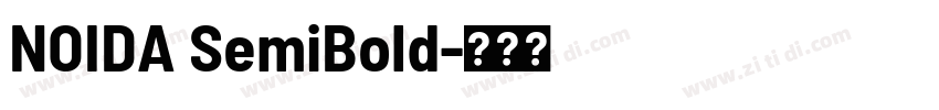 NOIDA SemiBold字体转换